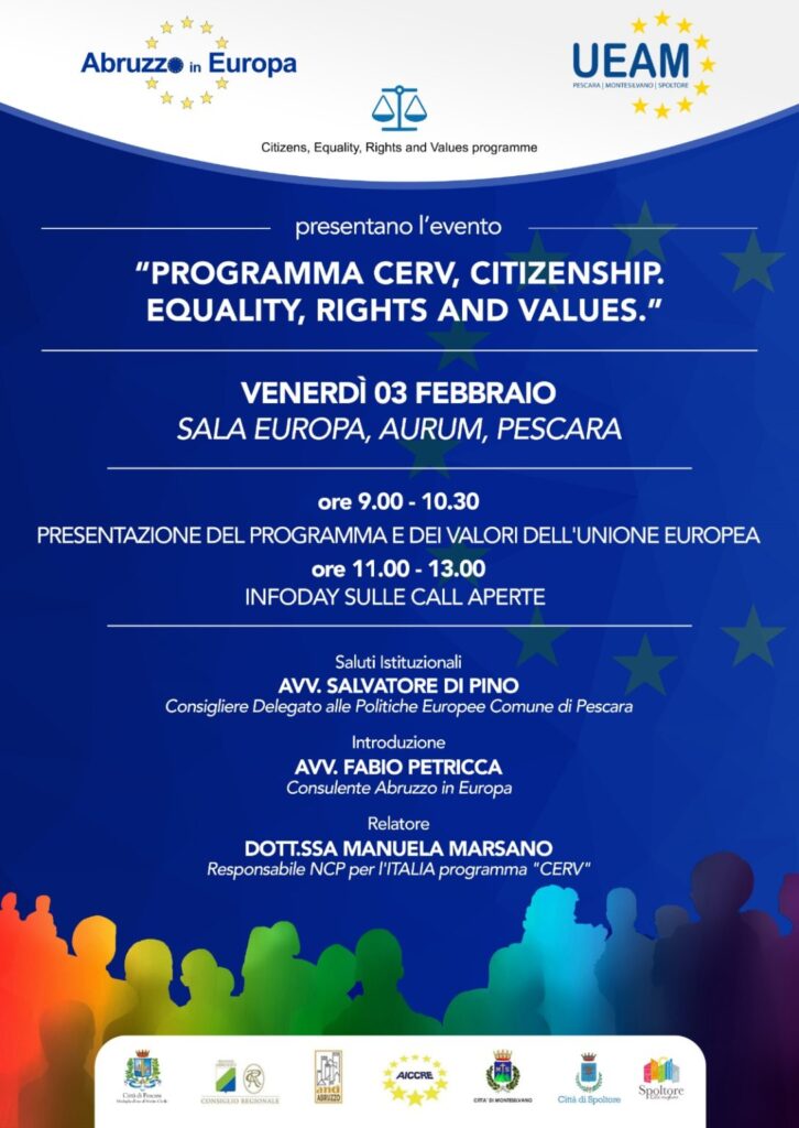 PROGRAMMA CERV, CITIZENS, EQUALITY, RIGHTS AND VALUES – 3 FEBBRAIO 2023